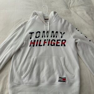 Tommy Hilfiger White and Navy Hoodie